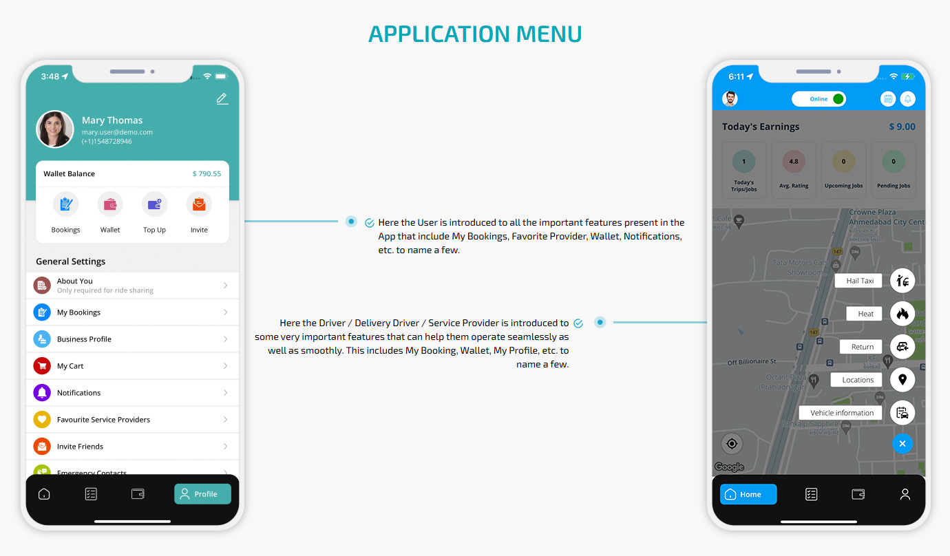 application menu gojek