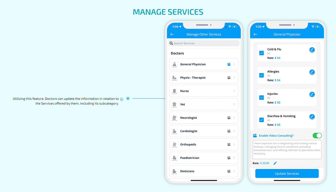 manage services