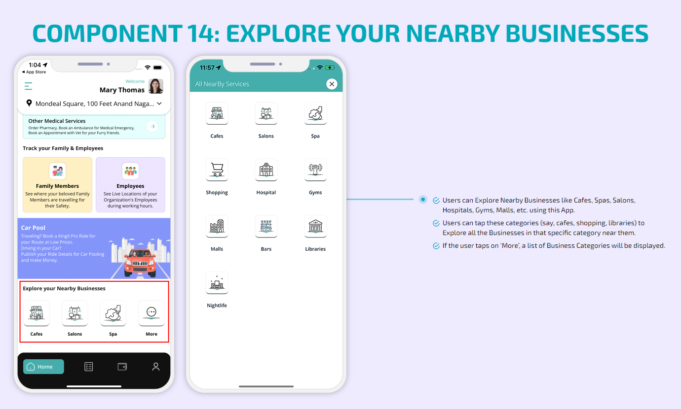 Explore nearby business